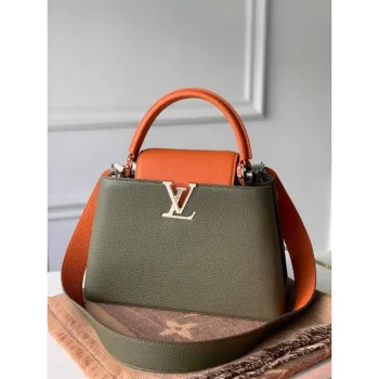 LV M57523 Louis Vuitton Capucines MM Bag Green