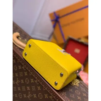 LV M57521 Louis Vuitton Capucines Mini M57520 Bag Yellow Beige