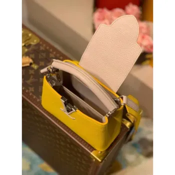 LV M57521 Louis Vuitton Capucines Mini M57520 Bag Yellow Beige