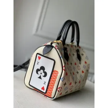 LV M57466 Louis Vuitton GAME ON Speedy Bandouliere 25 Bag White