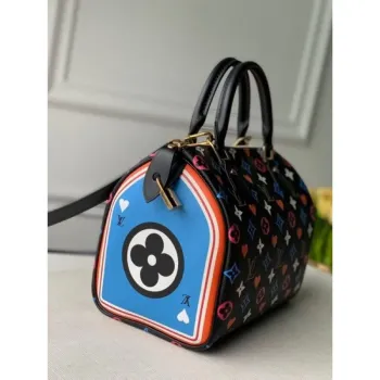 LV M57466 Louis Vuitton GAME ON Speedy Bandouliere 25 Bag Black