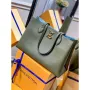 LV M57345 Louis Vuitton M57346 Lockme Shopper M57347 Bag Grained Calf Leather Green