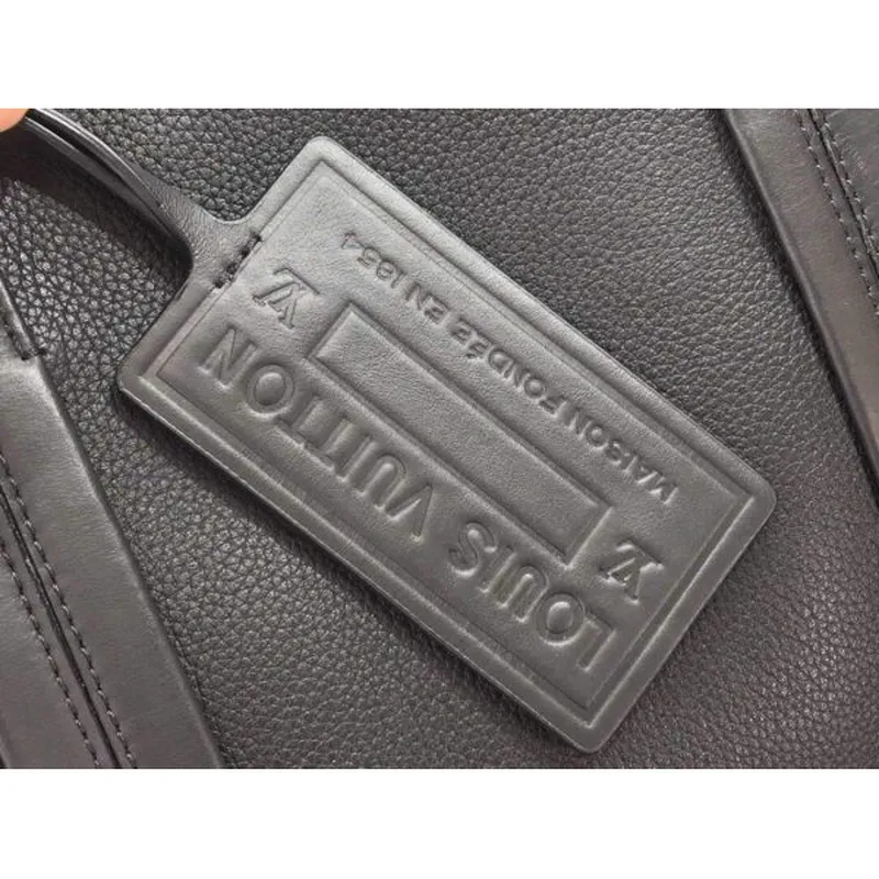 LV M57308 Louis Vuitton Tote Bag Black Grained Calf Leather