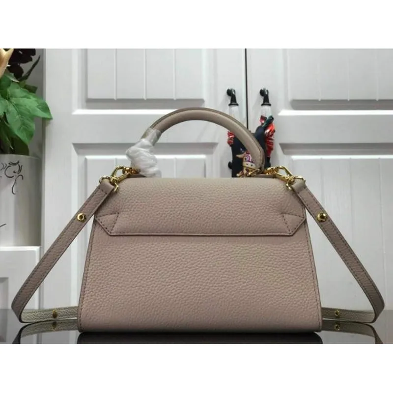 LV M57214 Louis Vuitton Twist one Handle PM Taurillon Leather Beige