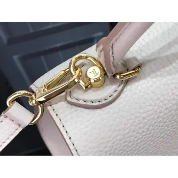 LV M57214 Louis Vuitton Twist one Handle PM Taurillon Leather Beige
