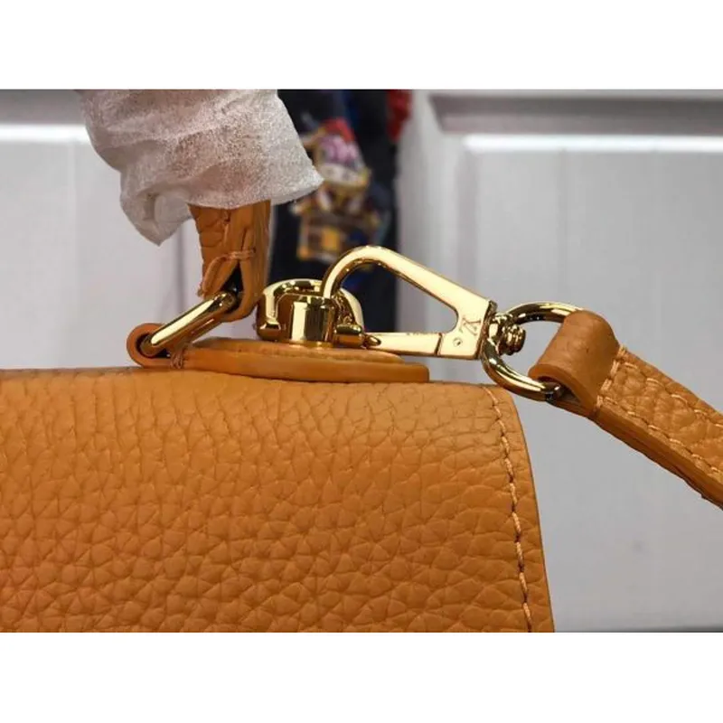 LV M57136 Louis Vuitton Twist one Handle PM M57093 Taurillon Leather Saffron