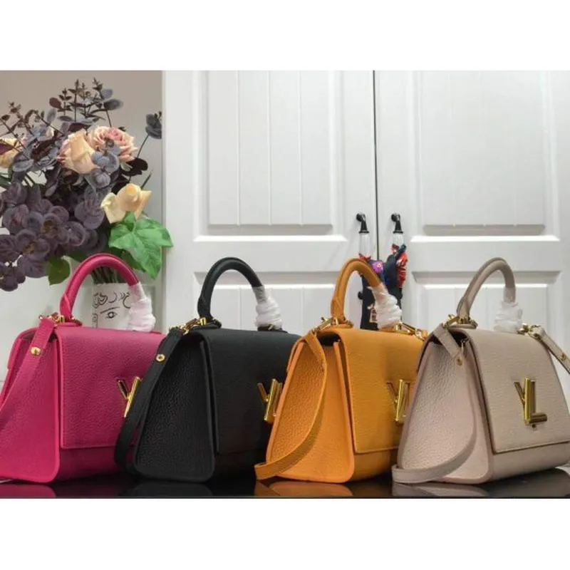 LV M57136 Louis Vuitton Twist one Handle PM M57093 Taurillon Leather Saffron