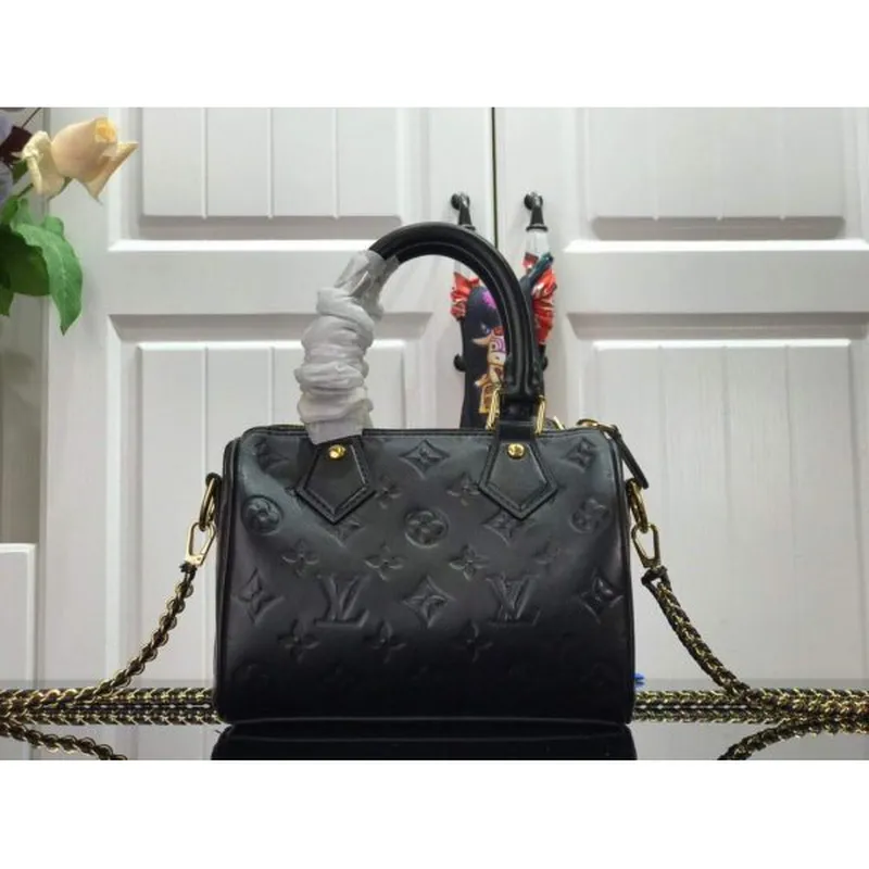 LV M57111 Louis Vuitton Speedy BB Handbag Black