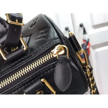LV M57111 Louis Vuitton Speedy BB Handbag Black