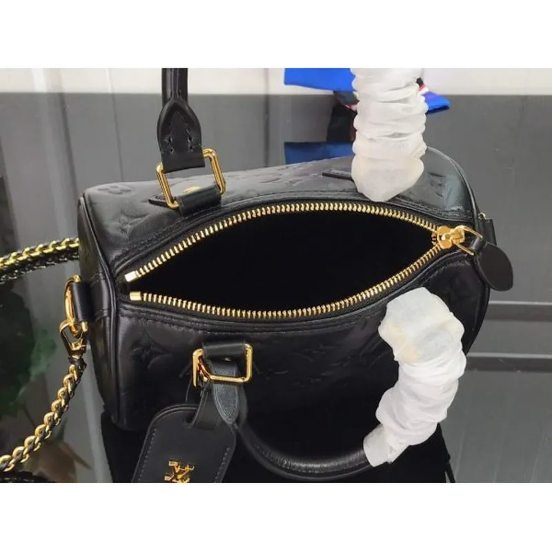 LV M57111 Louis Vuitton Speedy BB Handbag Black