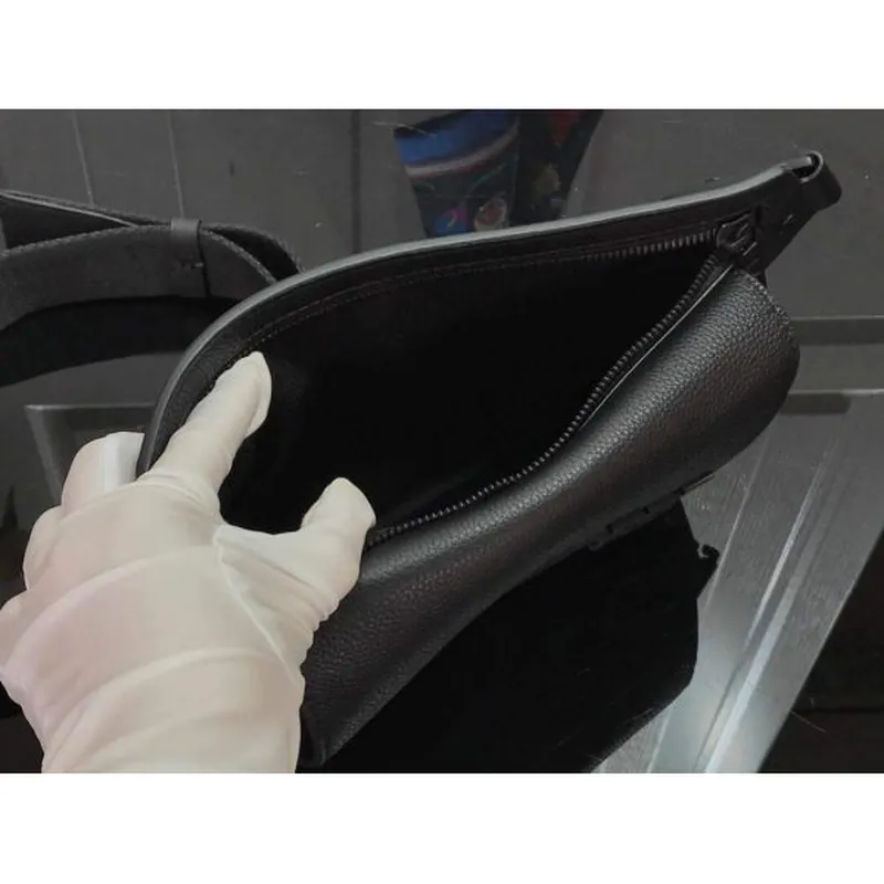 LV M57081 Louis Vuitton Sling Bag Black Grained Calf Leather