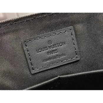 LV M57080 Louis Vuitton Messenger Bag Black Grained Calf Leather