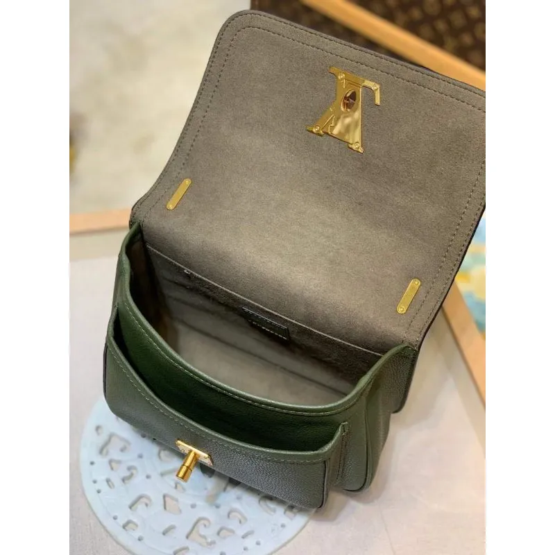 LV M57067 Louis Vuitton M57072 Lockme Chain PM Shoulder Bags in Monogram Green