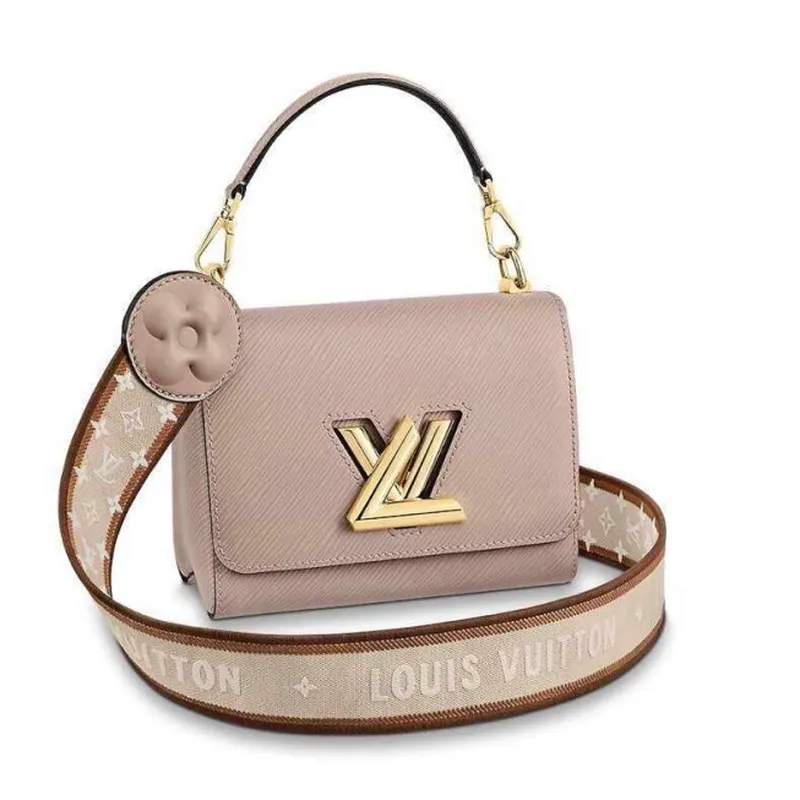 LV M57049 Louis Vuitton Twist PM Bag Epi Leather Galet