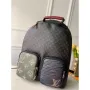 LV M56853 Louis Vuitton Backpack Shoulders Tote Bag Damier Graphite Black