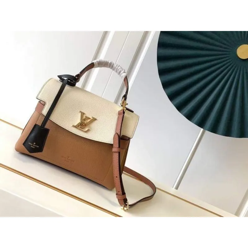 LV M56645 Louis Vuitton Lockme Ever BB Handbag M56321 Caramel Brown