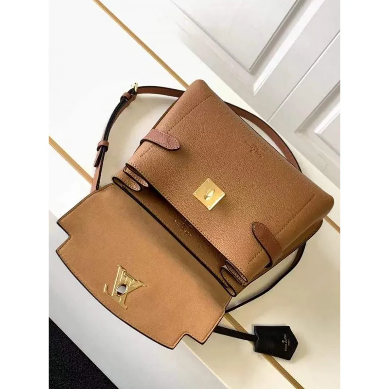 LV M56645 Louis Vuitton Lockme Ever BB Handbag M56321 Caramel Brown