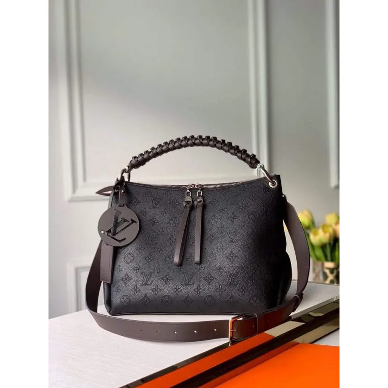 LV M56073 Louis Vuitton M56084 Beaubourg Hobo MM Mahina Black