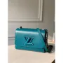 LV M55320 Louis Vuitton Twist MM shoulder Epi M50282 bag Blue