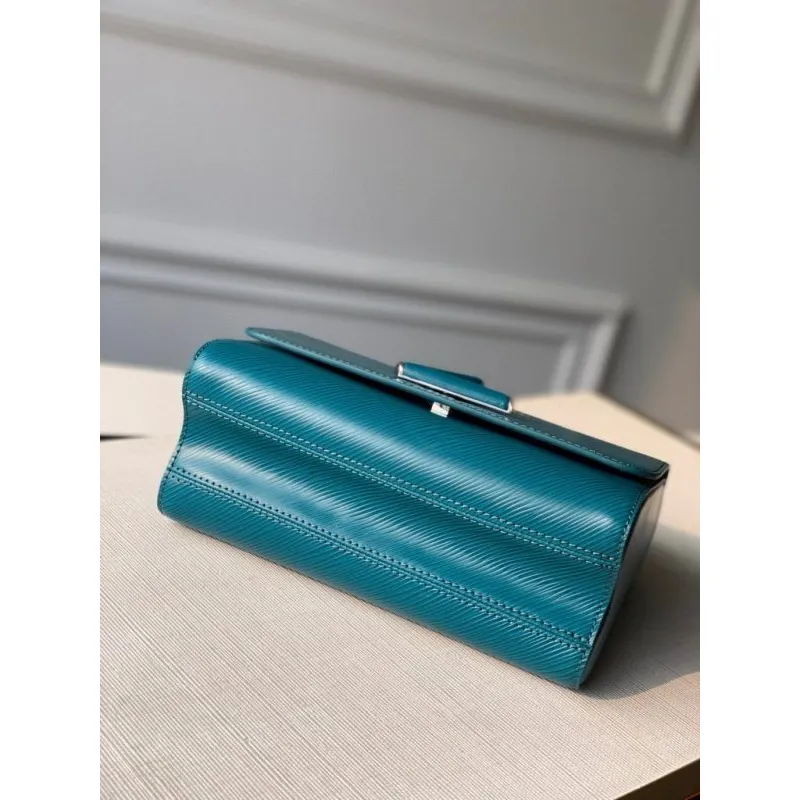 LV M55320 Louis Vuitton Twist MM shoulder Epi M50282 bag Blue