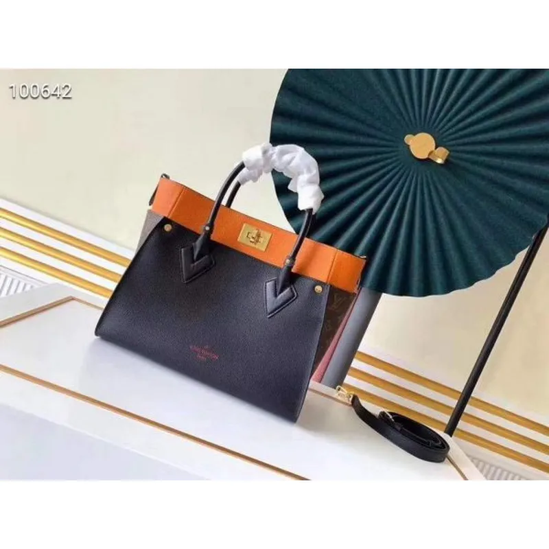 LV M53823 Louis Vuitton M55302 on My Side High end Leathers Tote Bag Black