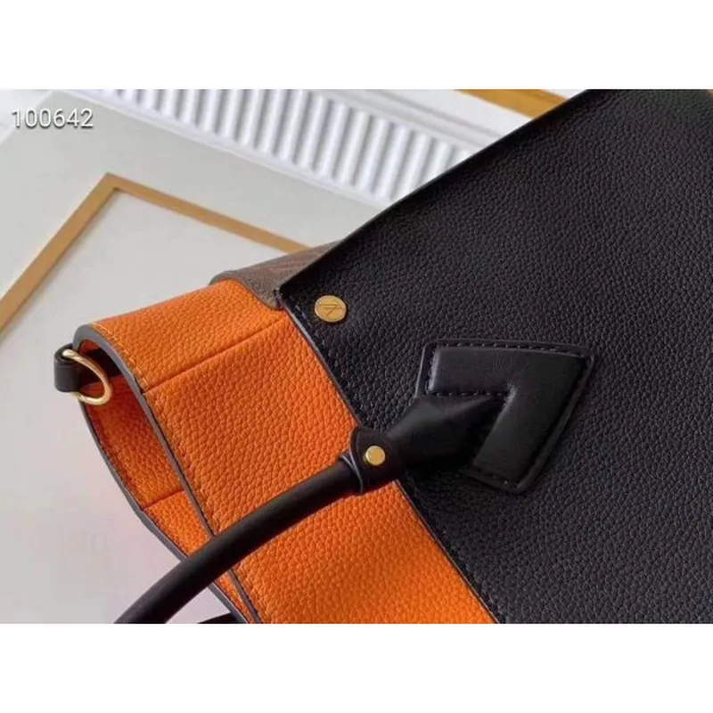 LV M53823 Louis Vuitton M55302 on My Side High end Leathers Tote Bag Black