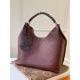 LV M53188 Louis Vuitton Carmel Mahina Bag M52950 Wine Red