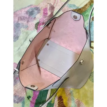 LV M53140 Louis Vuitton Hina MM Mahina Bag M54354 Galet Gray