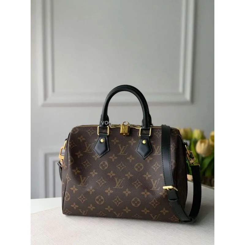 LV M48285 Louis Vuitton Speedy Bandouliere 25 Bag Monogram Canvas M41113 Black