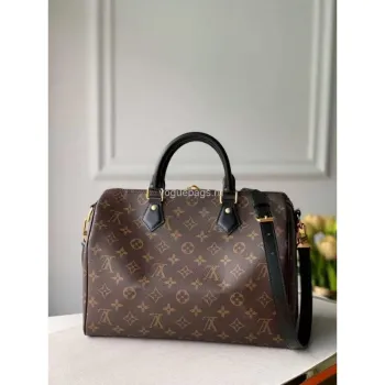 LV M48284 Louis Vuitton Speedy Bandouliere 30 Bag Monogram Canvas M41112 Black