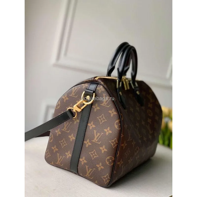 LV M48284 Louis Vuitton Speedy Bandouliere 30 Bag Monogram Canvas M41112 Black