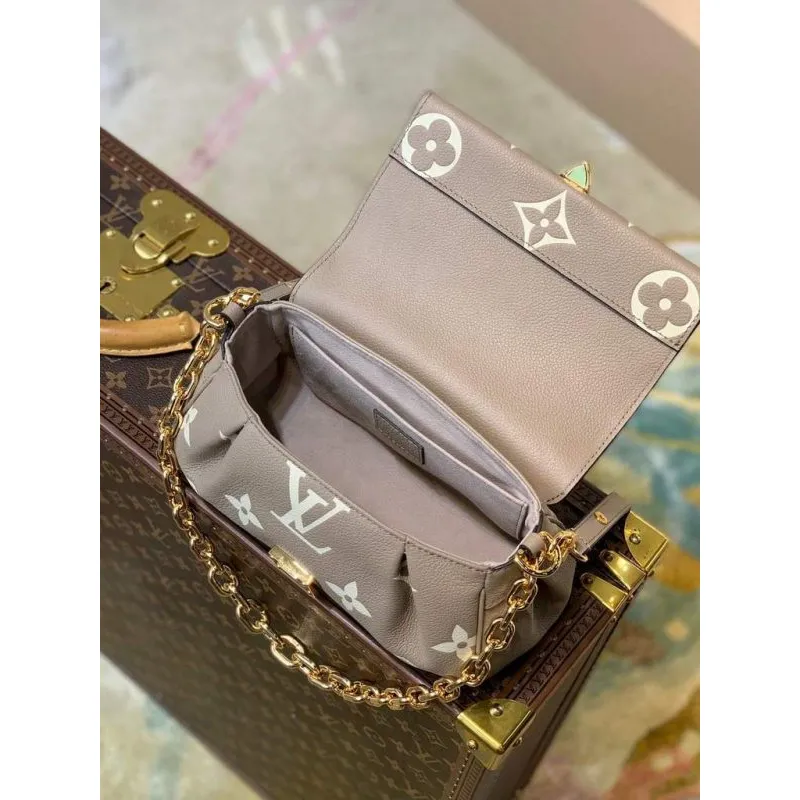 LV M45836 Louis Vuitton M45859  Favorite Monogram Empreinte leather M45813 Gray Cream