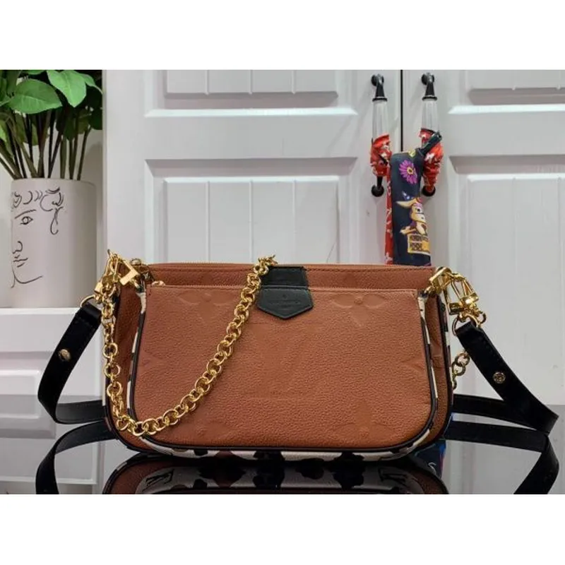 LV M45777 Louis Vuitton M80447 M80399 Multi Pochette Accessoires Bag Tan