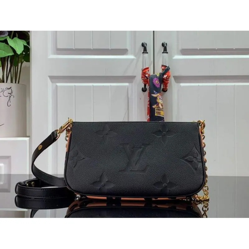 LV M45777 Louis Vuitton M80447 M80399 Multi Pochette Accessoires Bag Black