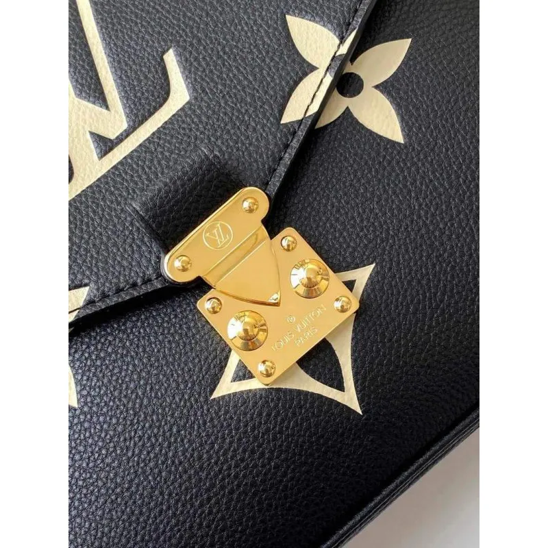 LV M45773 Louis Vuitton Pochette Métis M45596 Bag Black Beige