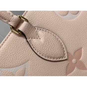 LV M45717 Louis Vuitton Onthego MM Handbag Cream/Saffron