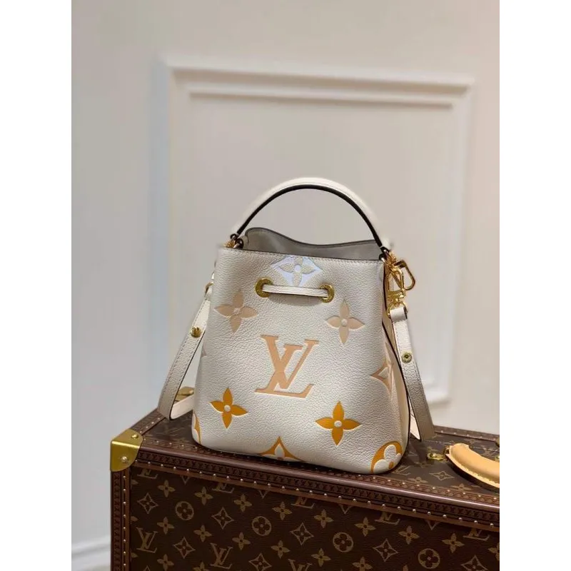LV M45716 Louis Vuitton NéONOé BB Bag Cream/Saffron