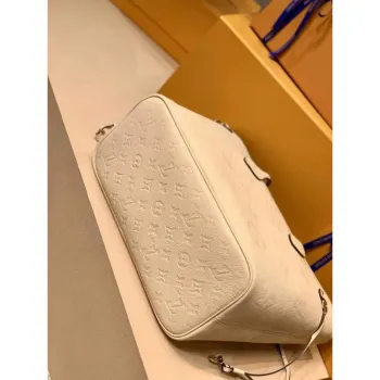 LV M45684 Louis Vuitton Neverfull MM M45686 Bag Embossed Cowhide Leather