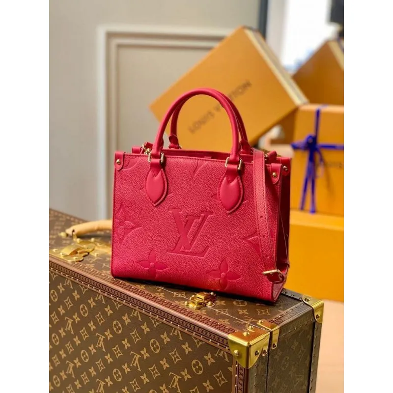 LV M45660 Louis Vuitton Onthego Pm Tote M45653 Bag Red