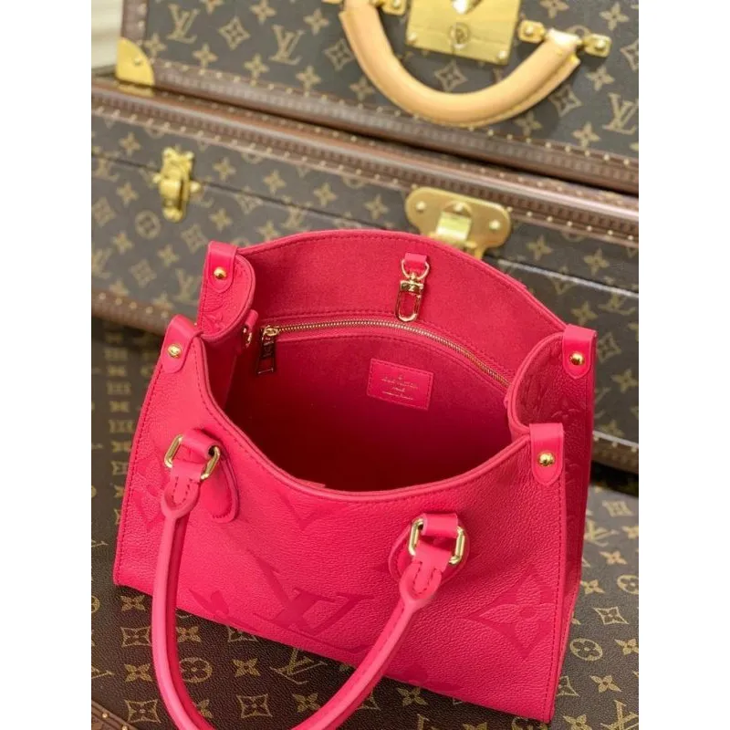LV M45660 Louis Vuitton Onthego Pm Tote M45653 Bag Red