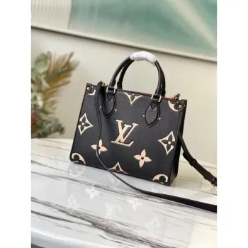 LV M45659 Louis Vuitton M45654 Onthego Pm Tote Bag Black