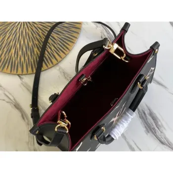 LV M45659 Louis Vuitton M45654 Onthego Pm Tote Bag Black