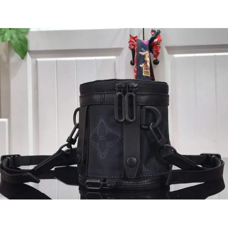 LV M45604 Louis Vuitton 2054 Expandable Polochon Bag Black