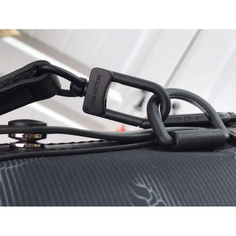 LV M45604 Louis Vuitton 2054 Expandable Polochon Bag Black