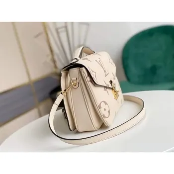 LV M45596 Louis Vuitton M45773 Pochette Metis Bag Cream and Rose Pink