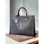 LV M45595 Louis Vuitton Onthego MM M45660 Bag Monogram Empreinte Leather Black