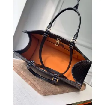 LV M45595 Louis Vuitton Onthego MM M45660 Bag Monogram Empreinte Leather Black