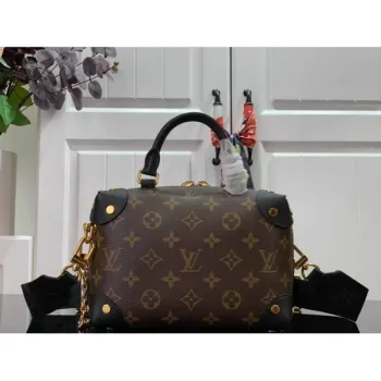 LV M45571 Louis Vuitton Petite Malle Souple Bag Monogram Black
