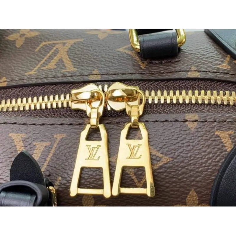 LV M45571 Louis Vuitton Petite Malle Souple Bag Monogram Black