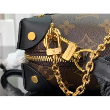 LV M45571 Louis Vuitton Petite Malle Souple Bag Monogram Black